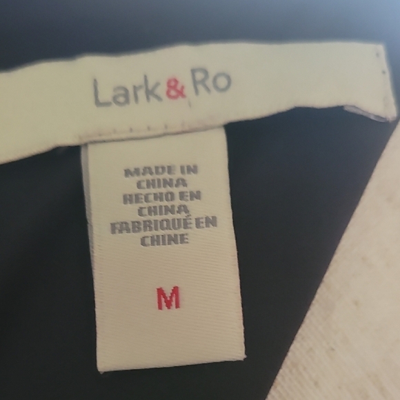 Lark & Ro Black Sheath Midi Dress Crew Neck Sleeveless NWOT - Picture 2 of 6